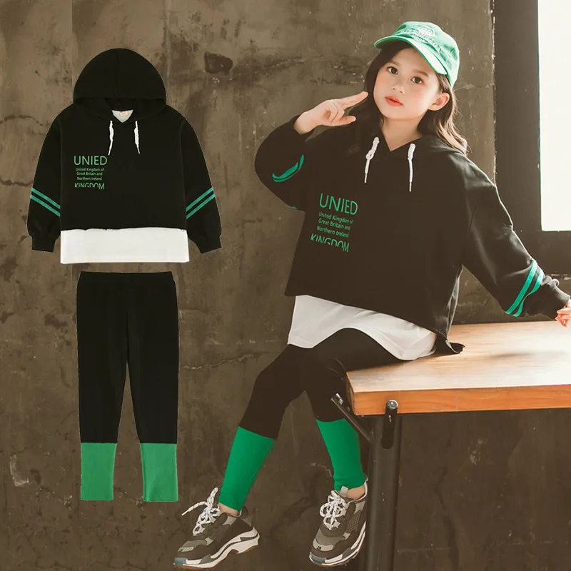 

Girls Spring Clothing 2020 New Style 3-Spring And Autumn 9 Two-Piece Set 4 Hoodie 5 Western Style 6 Little Girl 7 Children Base