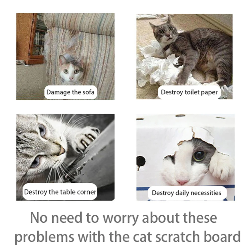 Corrugated Paper Cat Scratcher For Kitten Catnip Cat Scratching Pad Board Mat Scratcher For Cats Pet Toy Game Accessories