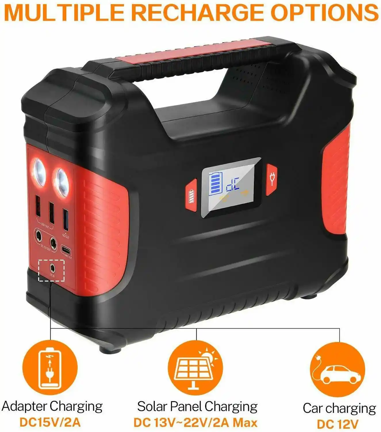 1 Ac Port 4 Usb Ports Hlduyin 0watt Portable Generator Power Bank With Ac Outlet For Camping 400mah Power Supply For Cpap 1 Dc Port Mowers Outdoor Power Tools Garden
