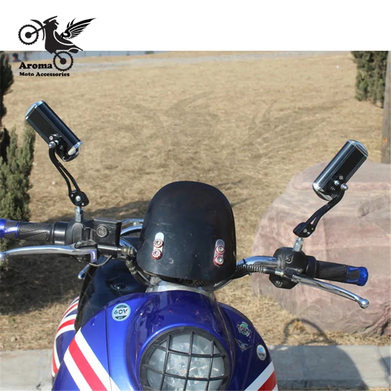 Красочное зеркало заднего вида прямоугольные гоночные moto cross зеркала заднего вида Запчасти Аксессуары moto rcycle зеркало для скутера