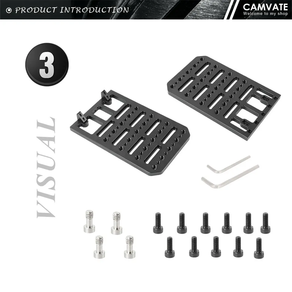 Universal Cheese Plate Camera L Bracket Mounting Plate With 1/4"3/8" Thread Hole