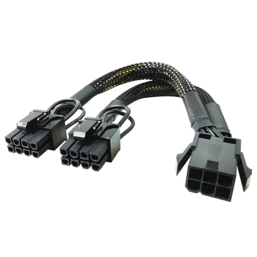6pin to 2x8pin GPU Power cable for BTC Mining graphics card Splitter 6+2 