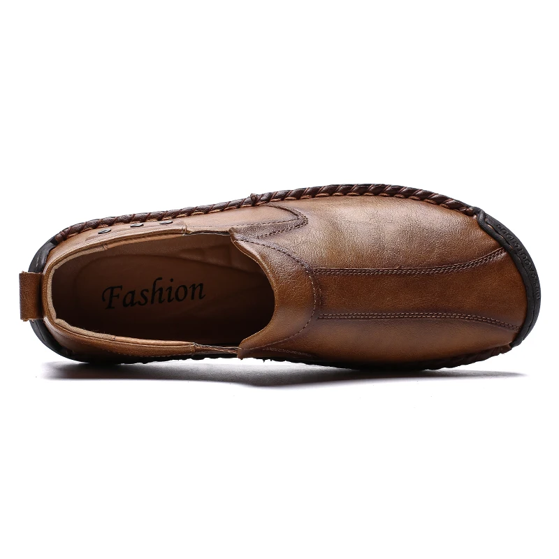 New big size 38-48 men casual shoes loafers spring and autumn mens moccasins drive shoes genuine leather men's flats shoes