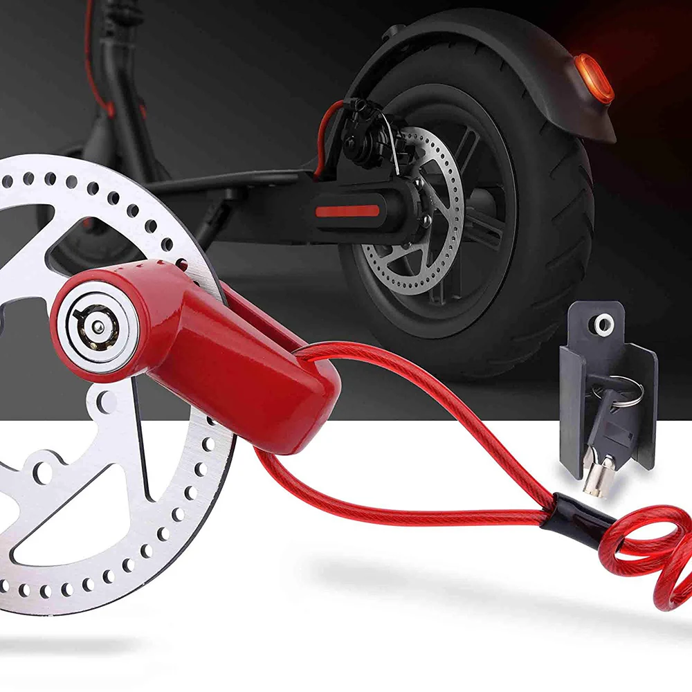 

Lock Steel Wire for Xiaomi Mijia M365 Electric Scooter Durable Outdoor Riding Safety With Rope Reminder Scooter Wheels Lock
