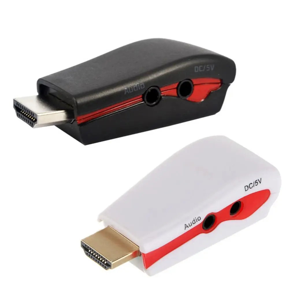 Hdmi-vga адаптер с аудио кабелем питания мужчин и женщин 1080p HDMI к VGA конвертер для ПК/ТВ/для Xbox 360 для PS3
