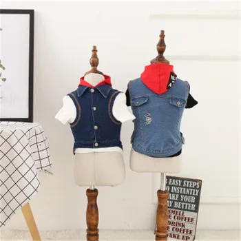 

Pet warm Winter Dog Jacket Puppy Dog Clothes Pet Outfits Dog Denim Coat Jeans Costume Chihuahua Poodle Bichon Pet Clothing