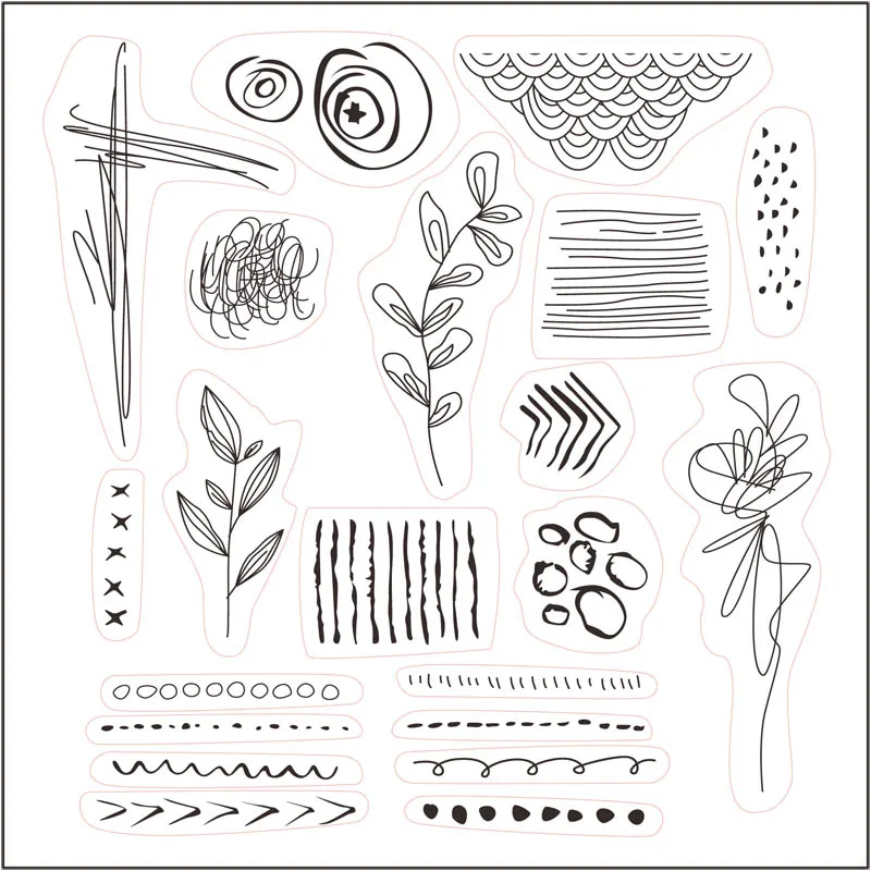 

Flower branches Transparent Clear Stamps / Silicone stamp for DIY scrapbooks photo album/Card Making