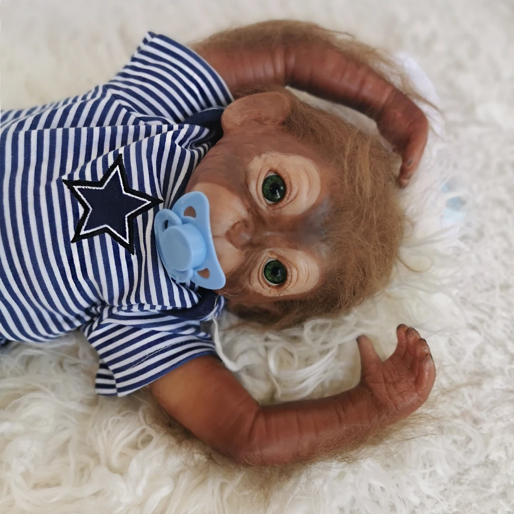 50 см Реалистичная кукла реборн обезьяна Реалистичная кукла реборн Bebe boneca Macaco ручная работа детальная картина художественные куклы игрушки