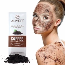 5 шт./пакет увлажняющий Кофе скраб для тела Уход за кожей лица, удаляет мертвую кожу отшелушивающий крем отбеливание акне терапии
