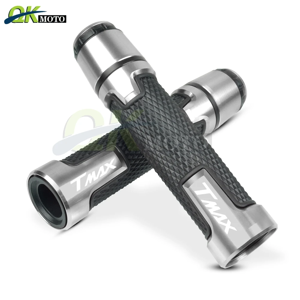 Аксессуары для мотоциклов 7/8 ''22 мм CNC алюминиевая рукоятка руля и ручка торцевой ползунок колпачок штекер для Yamaha tmax t-max TMAX - Цвет: Серебристый