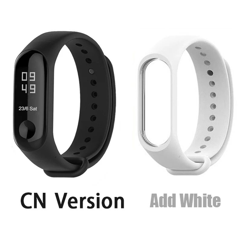 Xiaomi mi-браслет 3, умный Браслет mi Band 3, спортивный фитнес-трекер, 0,78 дюйма, OLED сенсорный экран, mi 3 - Цвет: CN add white strap