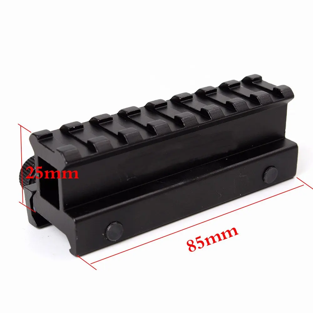 25mm 85mm Тактический " Высота 14-slot видеть через полный размер AR стояк крепление 20 мм планка Уивер Пикатинни Fit AR15 винтовки - Цвет: 25mm 85mm