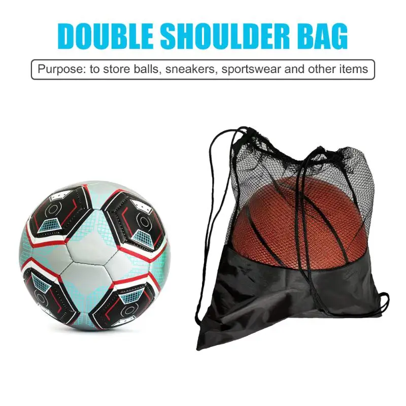 Многофункциональная Футбольная сумка для хранения, органайзер, переносная черная баскетбольная Сетчатая Сумка, аксессуары для занятий спортом на открытом воздухе