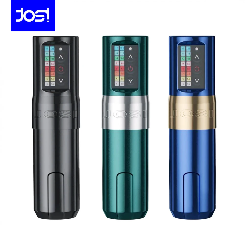 JOSI Wand Wireless Tattoo Machine Rotary Cartridge Pen Professional Customized Coreless Motor 2400mAh Battery Liner and Shader