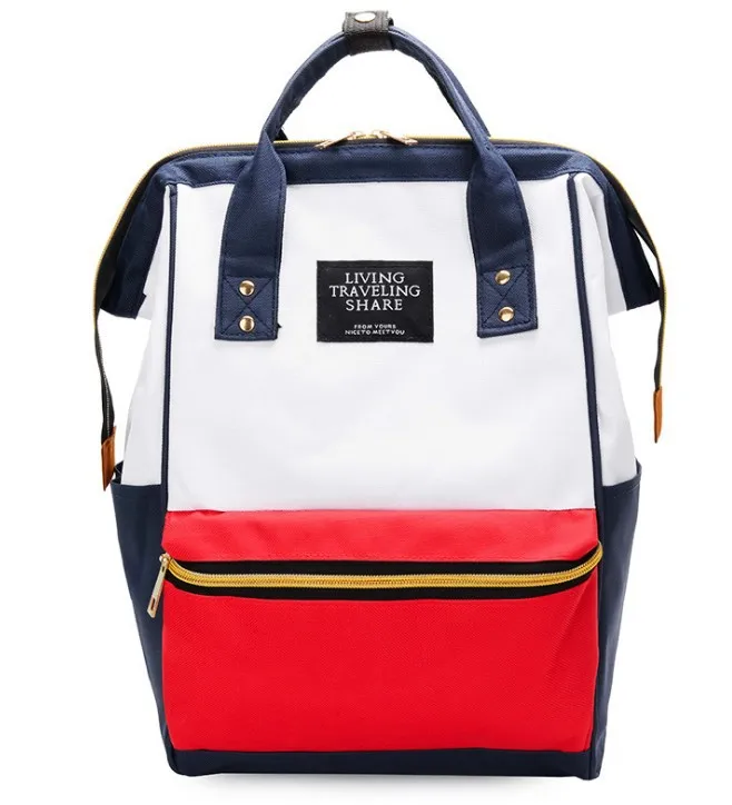 

College Style Canvas Backpack Men's Computer Bag Japanese And Korean Style Fashion Large-Volume Backpack Women's Versatile Learn