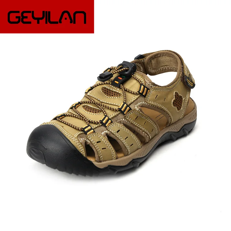 

MEN'S Sandals 2019 New Style Handmade Sandals Men's Summer Hot Selling Large Size MEN'S SHOES Cowhide Men's Breathable Casual Sh