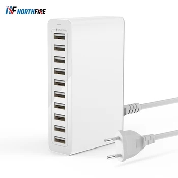 

10 Port Multiple USB Charger EU/US Plug Multiple Device USB Charging For iPhone 11 5V10A 50W Smart Quick Charge USB Charger