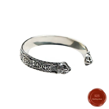 

925 sterling silver bracelet jewelry alphabet lion head shape personality simple fashion creative send friends Valentine's Day
