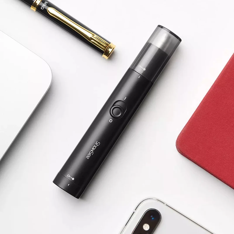 Nose Hair Trimmer Youpin ShowSee C1-BK Portable Mini Electric Removable Washable Double-edged 360&deg; Rotating Cutter Head