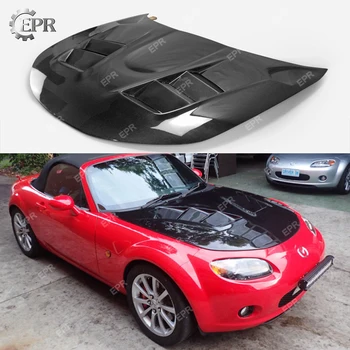 

FRP Vented Hood Trim For Mazda MX5 Roaster Miata NC1 NC2 NC3 RE Style Glass/Carbon Fiber Hood Body Kit Tuning MX5 Miata Racing