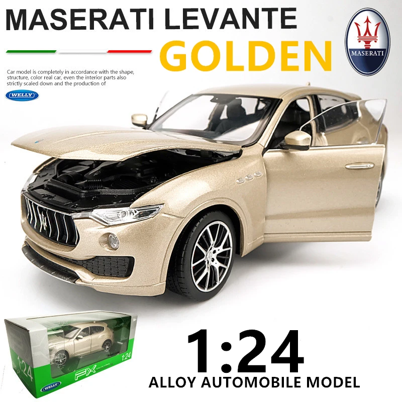 Welly 1:24 Levante Maserati автомобиль сплав модель автомобиля моделирование автомобиля украшение коллекция подарок игрушка Литье модель игрушка для мальчиков - Цвет: Levante Maserati