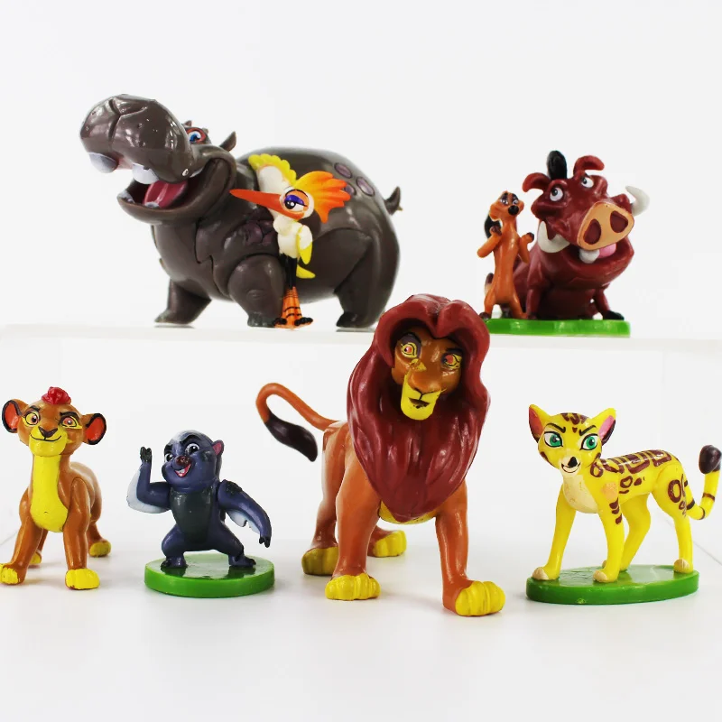 6 шт./лот фигурки короля льва Simba Nala Mufasa Sarabi Pumbaa Timon Zazu Bird Hippo модель игрушки
