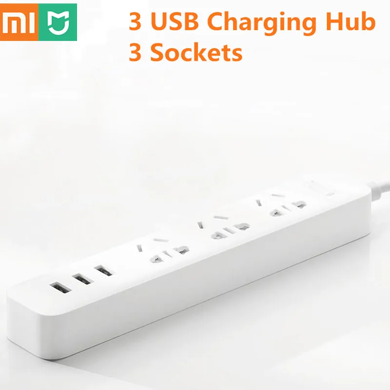 Лидер продаж удлинитель для умного дома Xiaomi Mi электрическая розетка с 3 портами USB