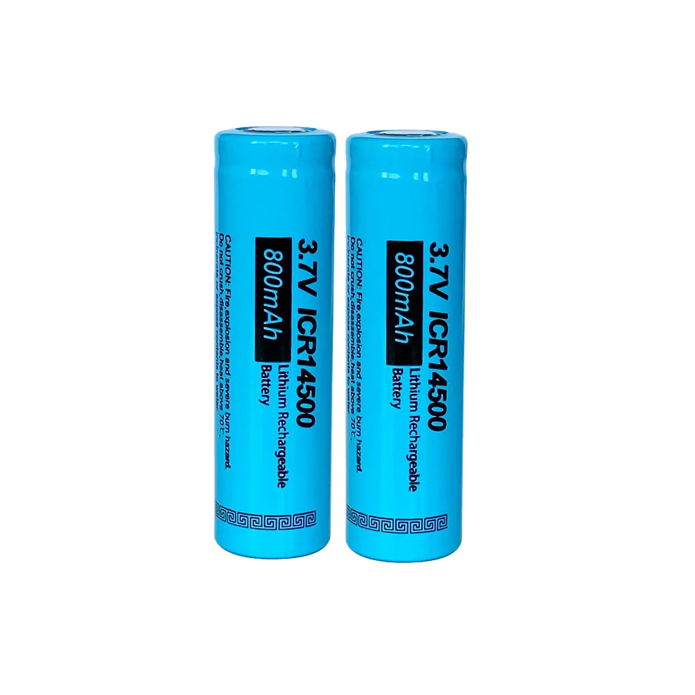 2 шт PKCELL ICR14500 AA батарея 750MAH 3,7 V литий-ионный Аккумулятор aa 14500 плоский верх для фонариков