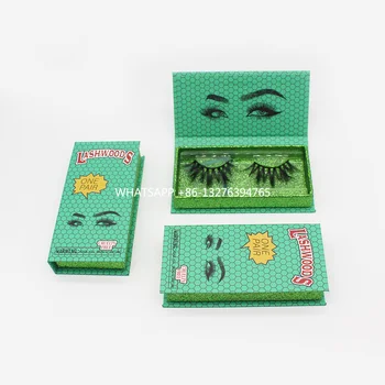 

Green Lashwood Lash Case With 1 Pair Mink Eyelash