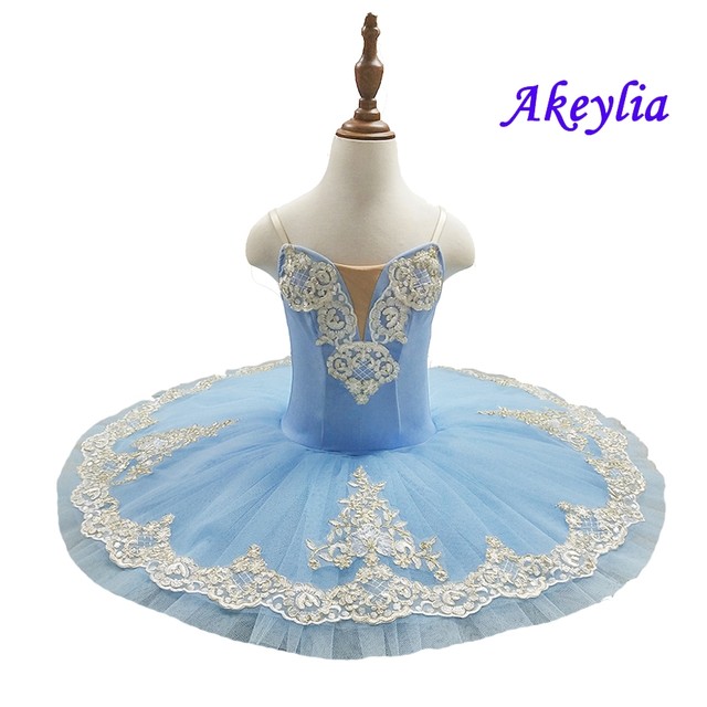 Sky blue ballet costume child Pink Sugar Plum Fairy Ballet Pancake Costume dress Pink white Platter Bellrina Tutu practicing
