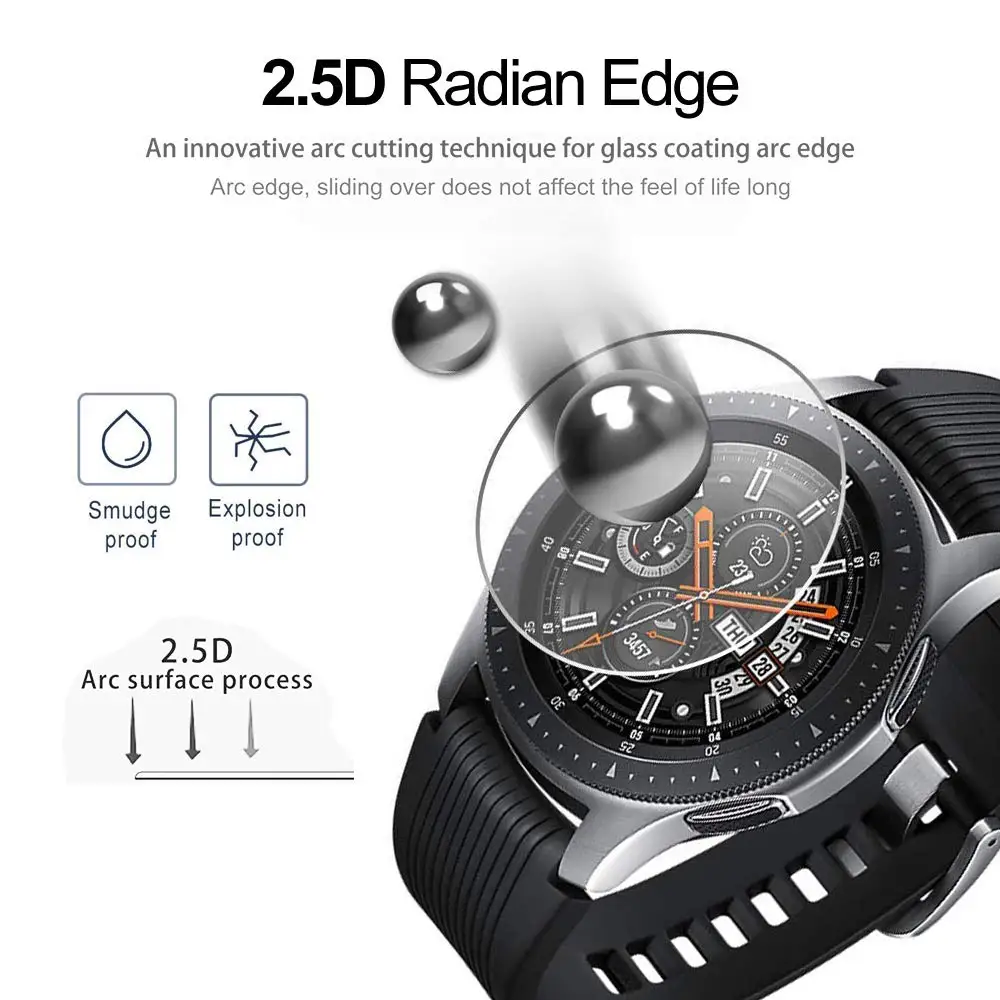 Cover for Samsung Gear S3 frontier Classic Clear Protective Film for Samsung Galaxy Watch 42MM 46MM Tempered Glass Screen