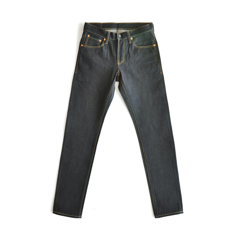 SauceZhan 310XX зауженные джинсы мужские с краем джинсы немытые джинсы сырой деним джинсы мужские для мужчин джинсы - Цвет: Dark Blue
