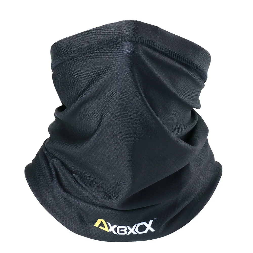 Дышащая повязка на шею, эластичная бандана, трубчатые шарфы, шапка-снуд, головной убор, маска на половину лица, велосипедная головная повязка для женщин и мужчин - Цвет: Black