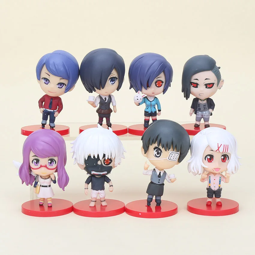 4pcs/set 8-10cm Japanese Animation Tokyo Ghoul Kaneki Ken REI Sendasly Kirishima Toka Figure Toy | Игрушки и хобби