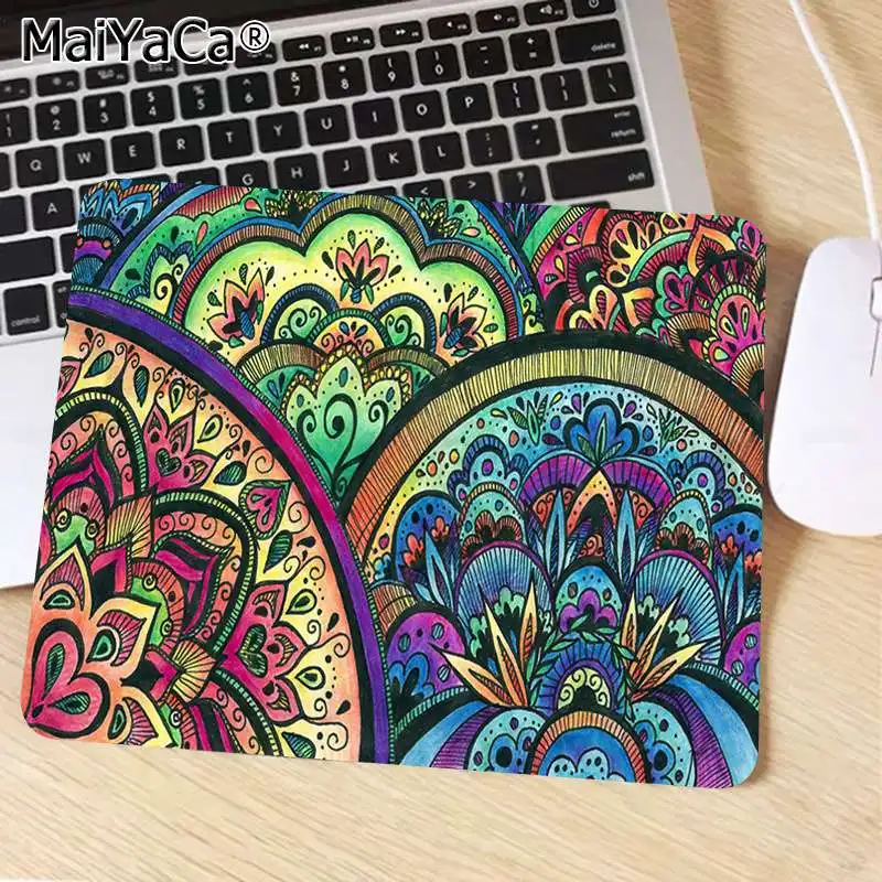 Not Lock Edge25x29cm MaiYaCa Мандала Цветок геймер скорость мыши розничная маленький резиновый коврик для мыши резиновый ПК компьютерный игровой коврик для мыши - Цвет: Not Lock Edge25x29cm