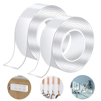

Reusable Double-Sided Adhesive Double Nano Traceless Tape Removable Sticker Washable Adhesive Cleanable Home Glue Gadget