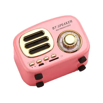 

Retro Wood Portable Mini Bluetooth Speaker Wireless Loudspeaker Outdoor Speaker Sound System TF FM Radio Music Subwoofer