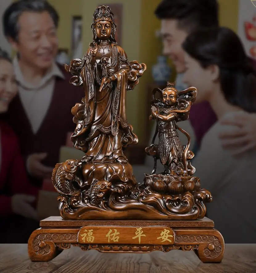 

The Goddess of mercy Buddha decorated a large living room decoration view sound to send children to send money to children worsh