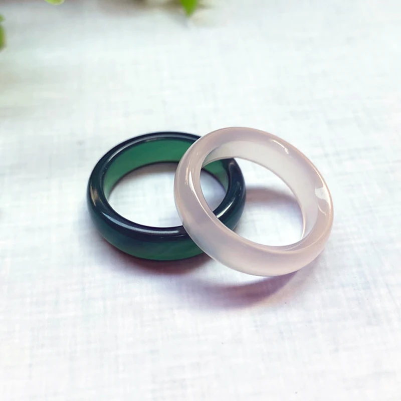 Finger Rings 1Pcs for Women Natural Stone Jades Agates Rings Charm Real Stone Jewelry Gift for Girlfriend Diameter 18mm finger rings womens ring jewelry rings ring jewelry