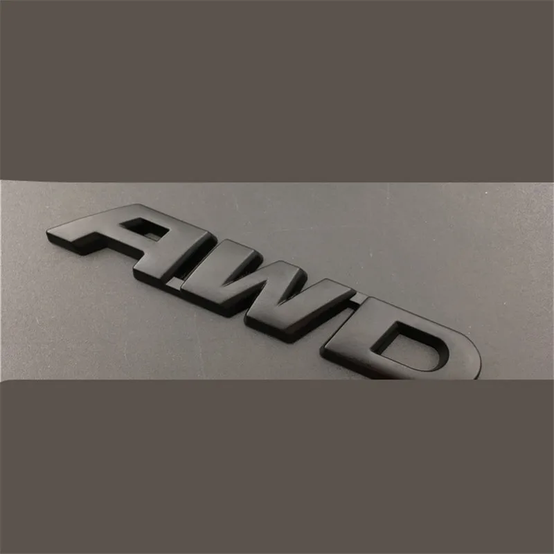 【 】20 шт. автомобильный Стайлинг 9,2*1,5 см металлическая AWD Эмблема для багажника значок боковые логотипы автомобили наклейки на тело красный черный серебристый