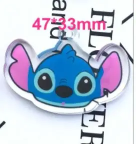 Акрил, плоский с одной стороны мультфильм Минни/dumbo/sesame уличные подвески для девочек DIY Изготовление Kawaii ожерелье ювелирные изделия-Брелоки для ключей подарок - Окраска металла: .