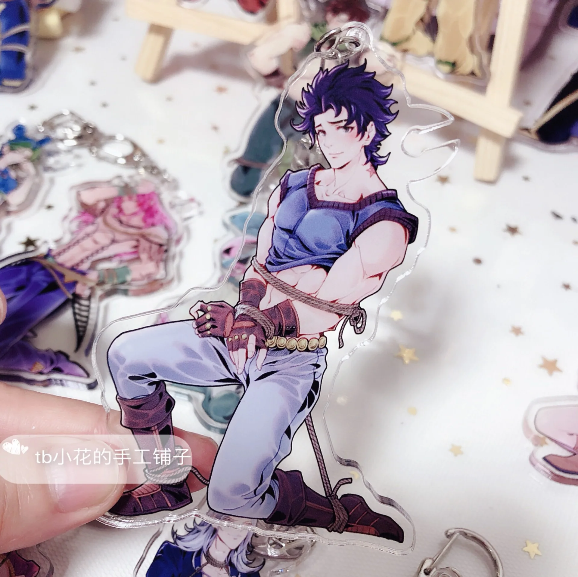 02 JOJO невероятное приключение Золотой ветер Narancia Ghirga Giorno Giovanna Сьерра-Леоне фигурка Косплей акриловый брелок Подвеска для ключей - Цвет: 02