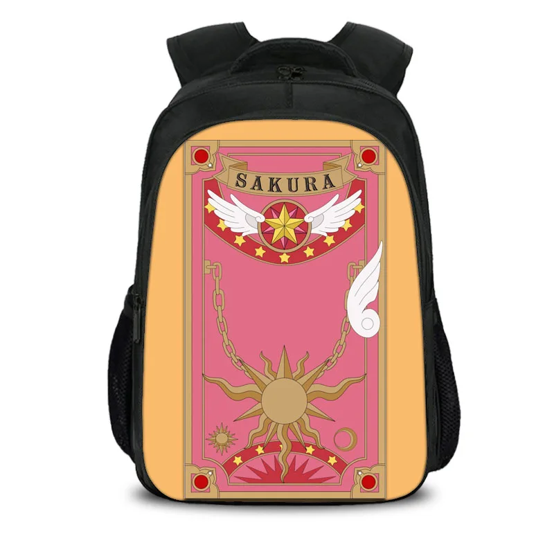 Style 10 15,7 дюймов карта Captor Sakura аниме мальчик девочки школьная сумка Книга Сумка Рюкзак Дети студентов Mochila обратно в школьный подарок - Цвет: Style 10