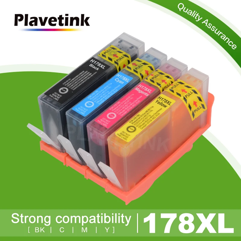 Plavetink 4 цвета 178XL картридж для принтера hp 178 XL совместимый для hp Deskjet 3070A 5510 6510 B209a C510a C309a принтер