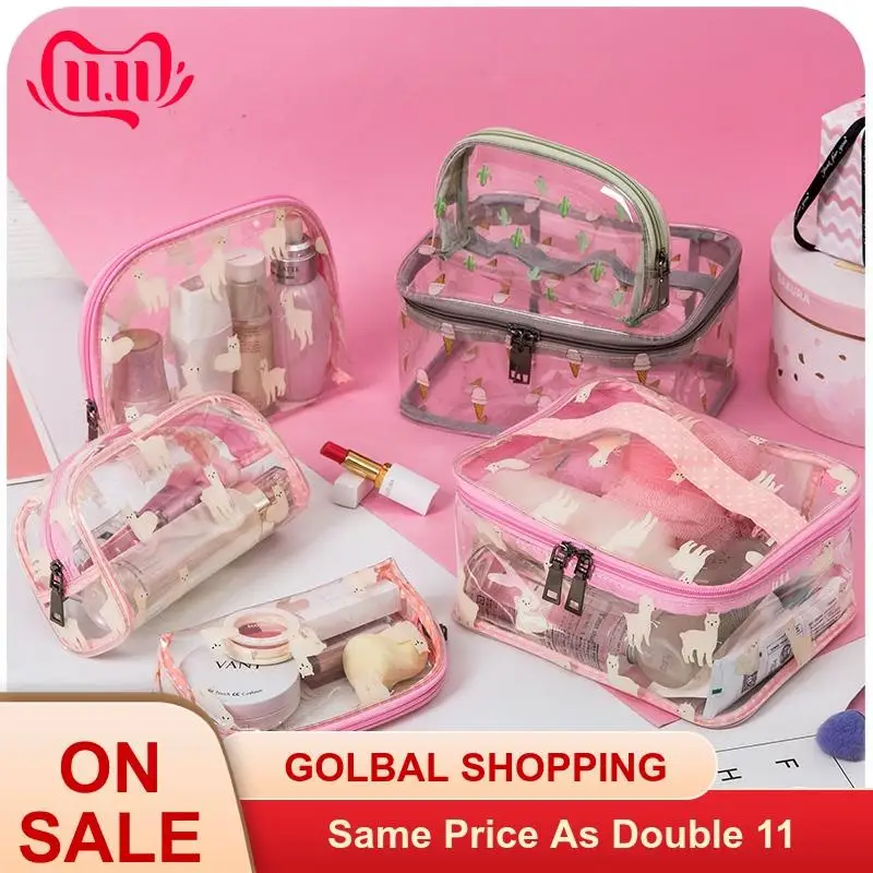 Женская прозрачная косметичка чехол для макияжа косметичка|Косметички| |