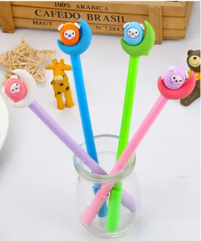 

Wholesale Moon Gel Pen Creative Stationery Cartoon Rabbit Neutral Pen 100pcs/Lot Cute Black Writing SuppliesGP421