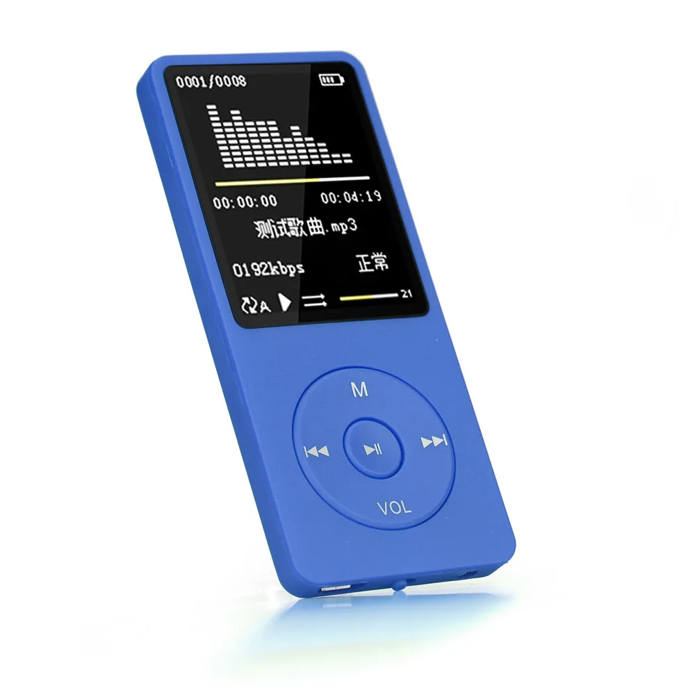 MP3/MP4 звуковая музыка без потерь 8 Гб 70 часов плеер воспроизведения FM рекордер TF карты игры и кино FM радио Диктофон дрошиппинг