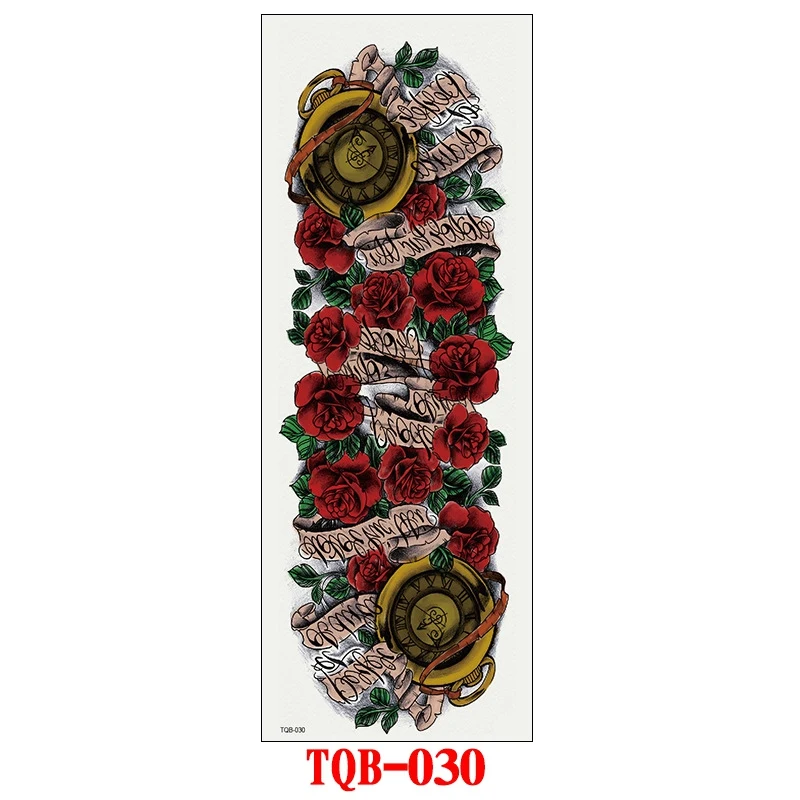 15 Waterproof Arm Temporary Tattoo Large Temporary Tattoo Full Arm Tattoo Sticker Sleeves Popular Flower Tattoos rawing Body Art - Цвет: 15