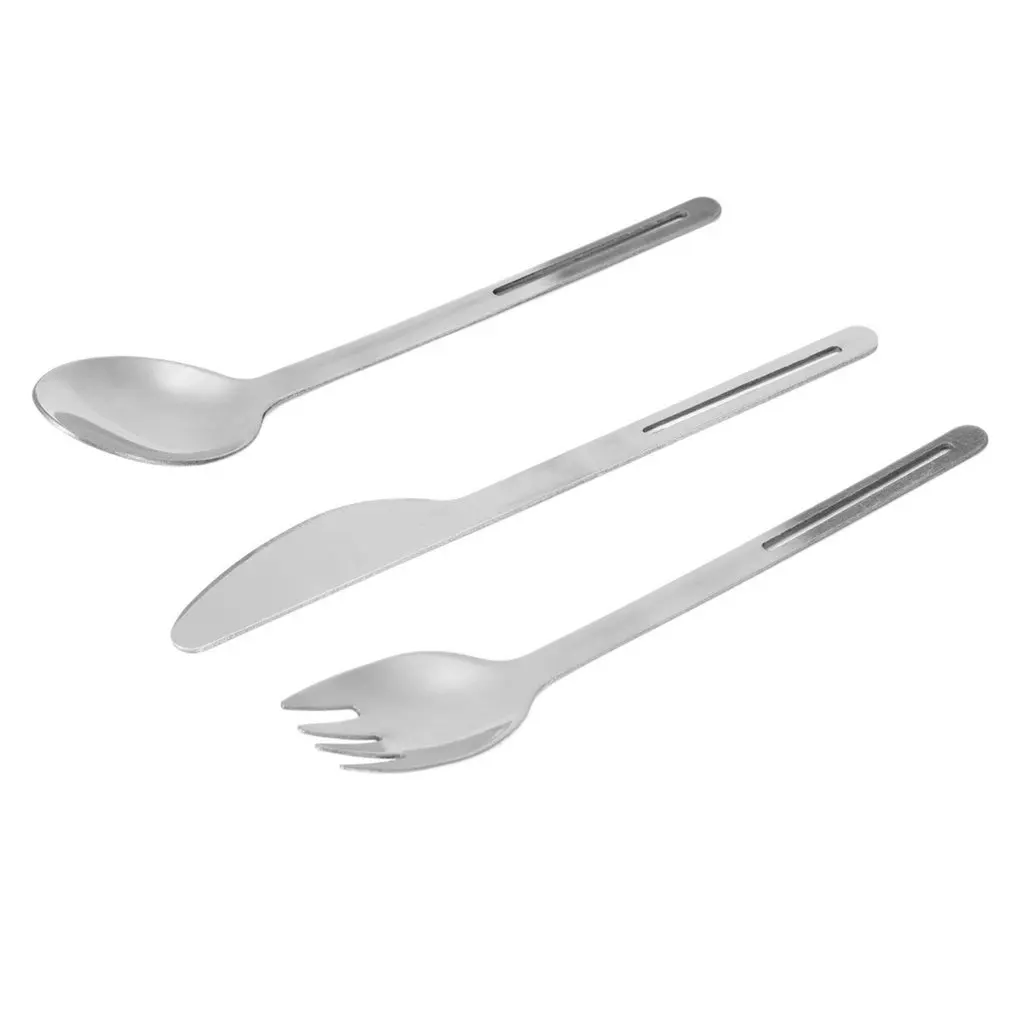 3Pcs Bricks Silicon Steel Portable Adult Kids Cutlery Knife Dinnerware Set