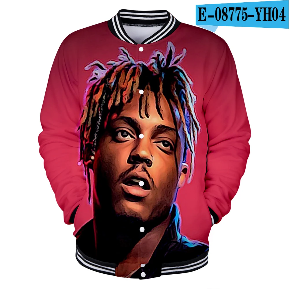 Дизайн, бейсбольная форма Juice Wrld, осенняя Повседневная Бейсбольная Куртка Harajuku Juice Wrld размера плюс для мужчин, уличная одежда - Цвет: Бирюзовый